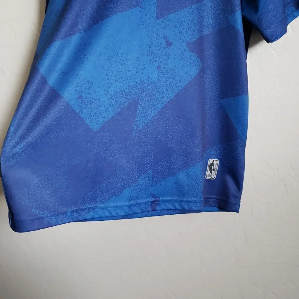 NBA Kid's Short Sleeve Crew Neck Basketball Tee T-Shirt Blue Size Medium 10-12